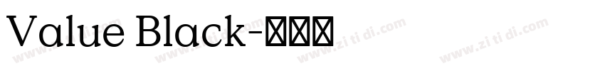 Value Black字体转换